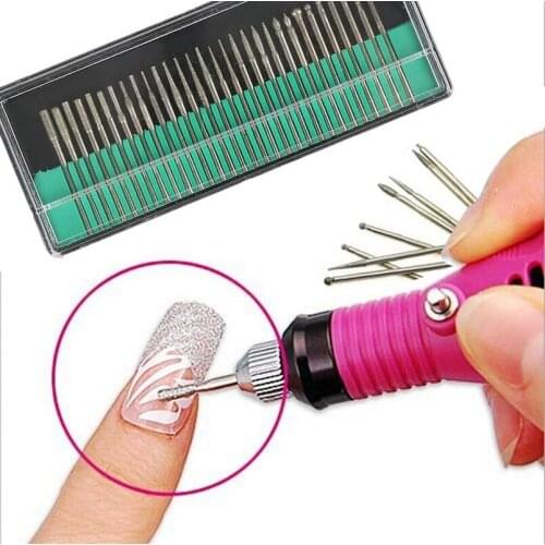 30PCS Electric Power Manicure Drill Bit Set Nail Pedicure Alloy Grinding Head Cutters Nail Art Manicure Apparatus Milling Cutter