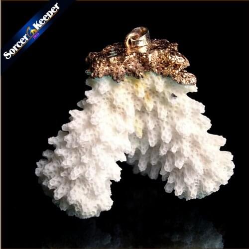 Natural Stone Raw White Coral Pendant Necklace Druzy Drusy Elestial Skeletal Cluster Specimen Fit Jewelry Making AA296