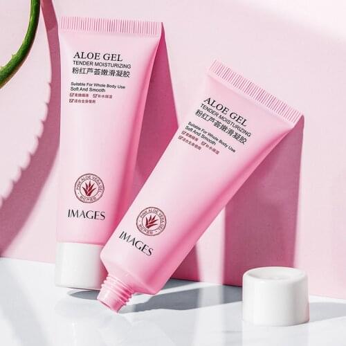 Pink Aloe Vera Gel Hydrating Moisturizing Cream Gentle Moisten Refreshing Easy-absorbing Cream Pink Aloe Vera Gel Face Care