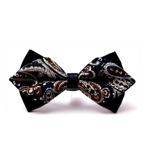 New Free Shipping fashion male MENS retro design floral palace double wedding groomsman business bow textured PU luxury ON SALE
