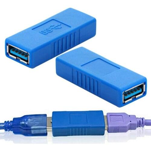 Durable USB3.0 High-speed Adapter Female for Female AF/AF Type A Female To Female Adapter 5Gbps Coupler Gender Changer W5 B6L8