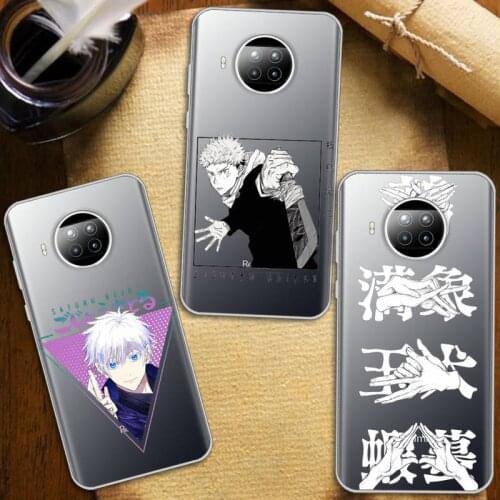 Jujutsu Kaisen Phone Case Transparent Clear for Xiaomi Redmi note 10 t 8 9 pro lite 11