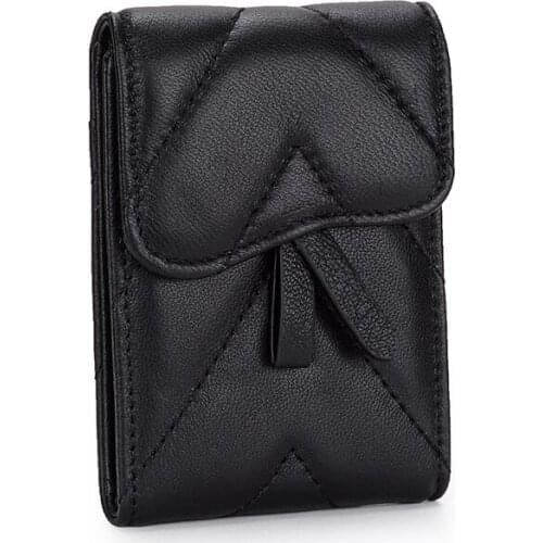 COMFORSKIN Luxurious 100% Sheepskin Women Hasp Card Wallet New Arrivals Fashion Style Business Card Holder Soft Style Card Case