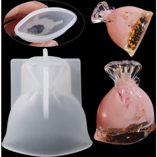 3D Lucky Bag Silicone Mold Purse Resin Epoxy Mould Hanging Tags DIY Pendant Resin Mold Casting Craft Tool Jewelry Making Tools