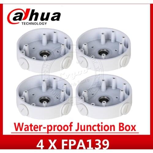 4PCS/Lot Dahua PFA139 Waterproof Junction Box Neat & Integrated Design Aluminum for IPC-HDW4631C-A & IPC-HDW4431EM-AS