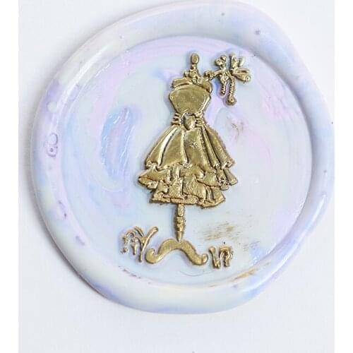 Skirt Design Wax Seal Antique Retro Wax Seal Stamp Replace Copper Head Birthday Card Envelope Stamps Wedding Invitations