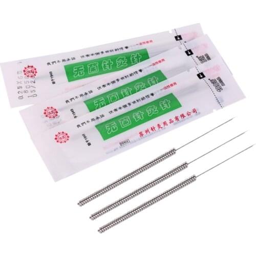 2 boxes single use disposable acupuncture needles huanqiu sterile acupuncture needles 500 pcs per box with tube