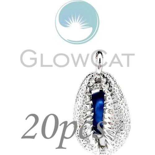 20x Copper Ocean Shell Conch Beads Cage Locket Pendant Perfume Diffuser Pearl Cage KK1228