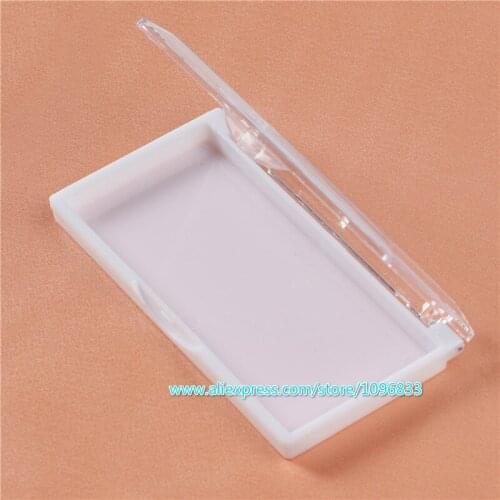 25pcs/Lot High Quality False Eyelashes Storage Box White Plastic Eyelashes Packing Case Eye Beauty Tool Container