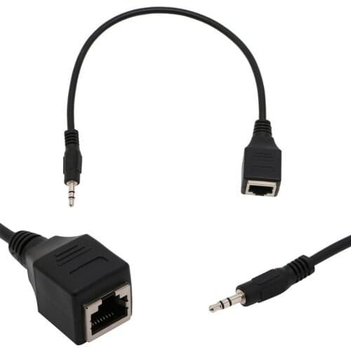 3.5mm Male Jack TRS Cable To RJ45 Socket Ethernet Adapter Wire 1pc R58A