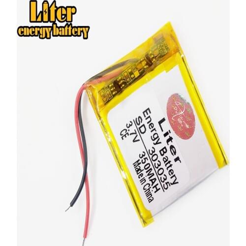 3.7V,350mAH,303035 Polymer lithium ion / Li-ion battery for voice recorder pen,smartband,smart watch bluetooth,mp3 mp4 mp5 GPS