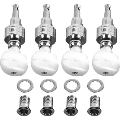 4pcs Banjo Machine Heads Tuning Pegs Tuners Keys with 4 Bushings for Banjo