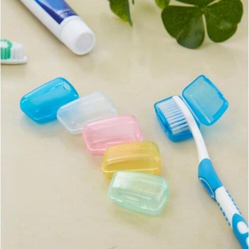 5PCS Camping Tooth Brush Soft Toothbrush Hygie Cleaner Brush Cap Portable Health Germproof Toothbrush Protect Box Bathroom Tool