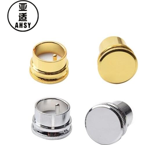 AHSY Vergoldete vergoldete XLR-Kappe, Abschirmkappe, silberne Staubschutzabdeckung, XLR-Schutzabdeckung für Stecker und Buchsen