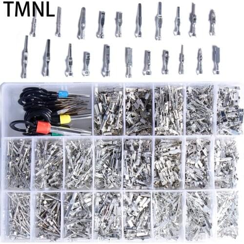 1/1.5/1.8/2.2/2.8/3.5mm Terminal Automotive Connector Car Electrical Wire Removal Non-Insulated Plug Male Female Crimp Pins