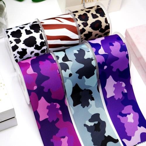 DIY Cartoon Leopard Printed Grosgrain Ribbon For Craft Supplies Sewing Accessories 5 Yards. 3214