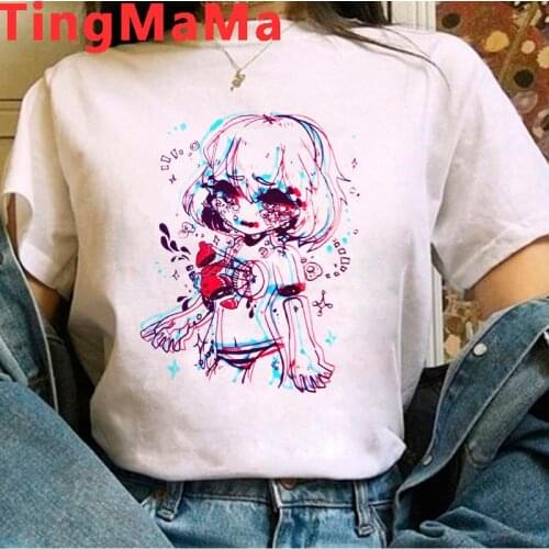 Japanese Anime Harajuku E-girls Punk t shirt female tumblr grunge graphic tees women japanese white t shirt t-shirt aesthetic