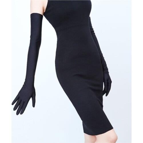 K3NF 1920s Charleston Flapper Girl Costume Set Fancy Dress Imitation Pearl Bead Necklace Long Black Gloves Cigarette Holder for