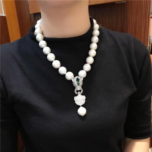 Hot sell natural 13-14mm white edison huge pearl necklace fine jewelry European American styles