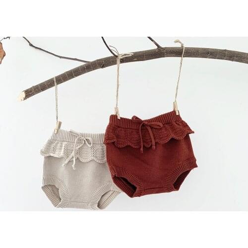 Sweet Lace Skirt for Baby Girls Autumn Clothes Cotton Knitted Infant Kids Bloomers Toddler Girls Short Pants Children Clothes