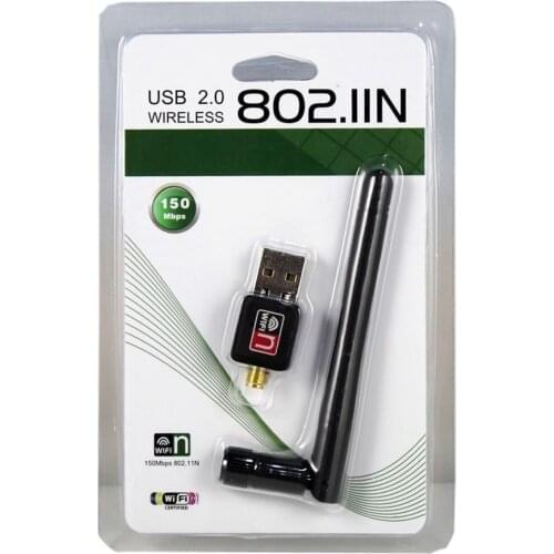 Mini 802.11n/g/b 150Mbps USB WiFi Wireless Adapter Network LAN Card WITH Antenna