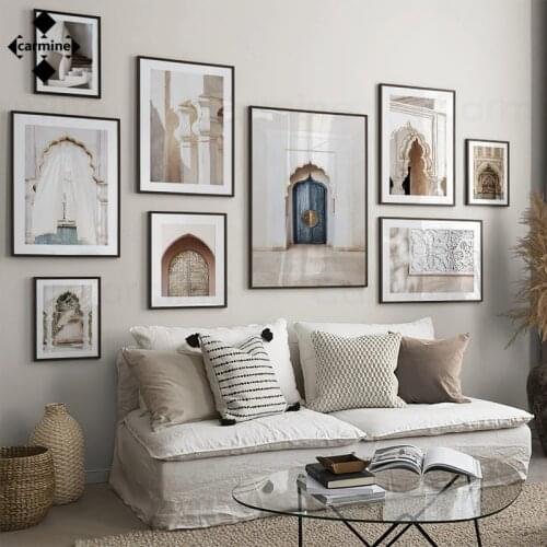 Muslim Islam Wall Art Canvas Posters Nodic Halal Wall Pictures Kaaba Temple Frameless Posters and Prints for Home Interior Decor