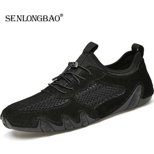 New Summer Mens Casual Shoes Breathable Mesh Sneaker Fashion Mens Shoes Outdoor Lightweight Driving Shoes Walking Flat Loafers