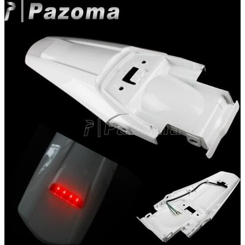 New Motorcycle Dirt Bike Off Road Motocross White Plastic Rear Fender Mudguard With Brake Tail Light For Honda CRF230F 2015-2019