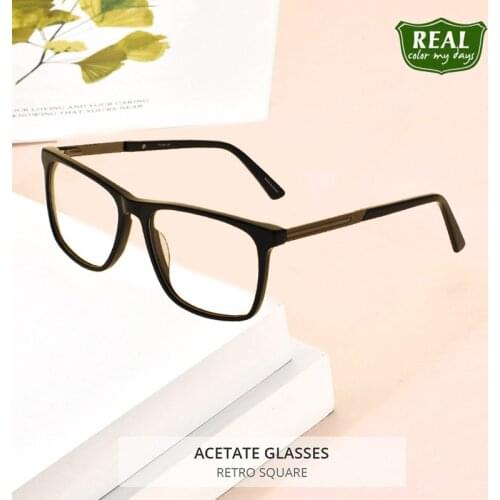Blue Light Glasses Frame Men Prescription Acetate Male Fashion Spectacle Frames Optical Glasses