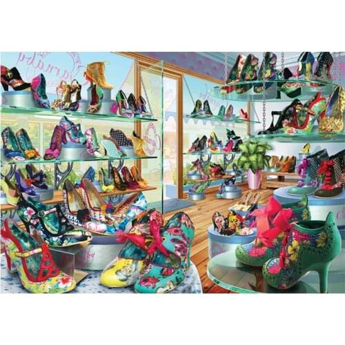 Full drill square Crystal Paintings Diamond Embroidery shoe shop Full round 5d Diy diamond painting cross stitch Mosaic YG2503