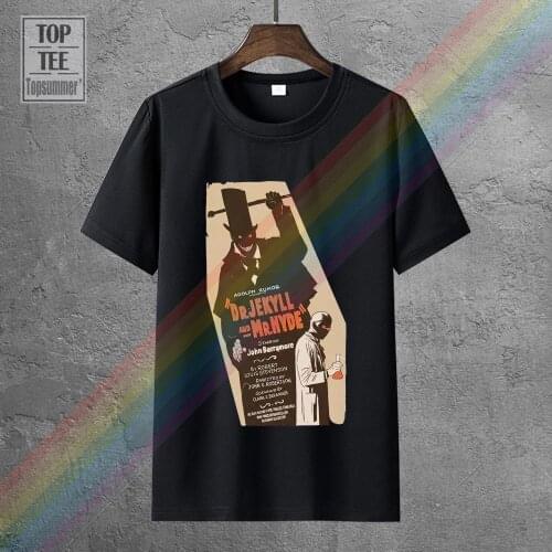 Dr Jekyll Mr Hyde V2 Movie Poster T Shirt Black All Sizes S 4Xl
