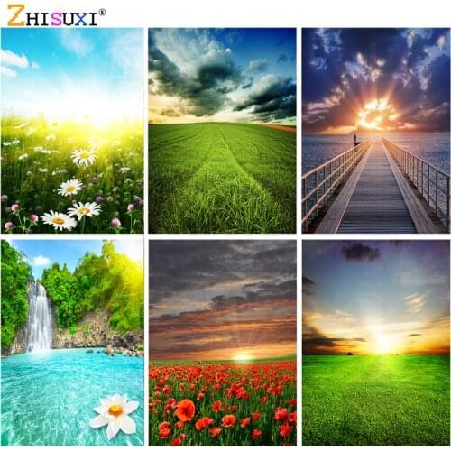 Natural Scenery Photography Background Forest Meadow Flower Landscape Travel Photo Backdrops Studio Props 21512 ZZHH-01