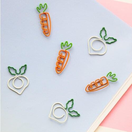 Cute Metal Clips 200pcs Flamingo Carrot Pig Shape Paper Clips Office Accessories Flamingo Office Supplies Colored Paper Clips
