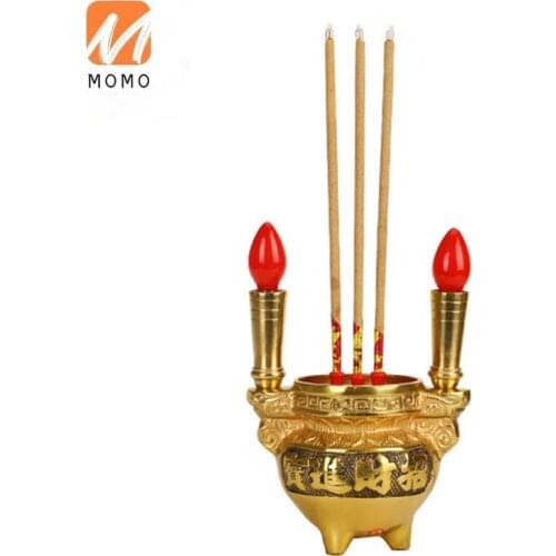 LED Buddha Lamp Electronic Incense Simulation Incense Burner Accessories Electronic Burner 3 Pack