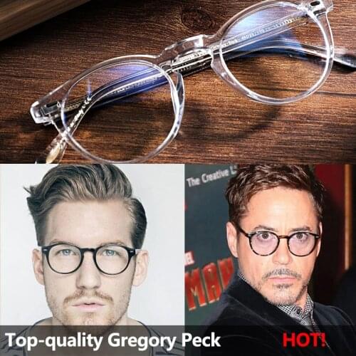 Ov5186 Vintage optical eyeglasses frame women and men reading Round Polarized glasses