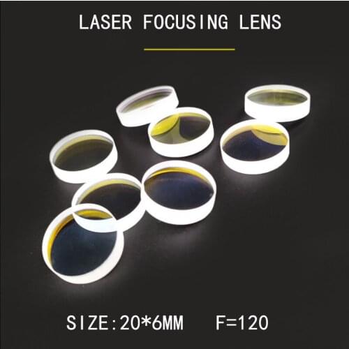 Weimeng LASER FOCUSING LENSES 10 pieces/bag 20*6mm F=120 JGS1 QUARTZ 1064nm AR Plano-convex shape for laser cutting machine