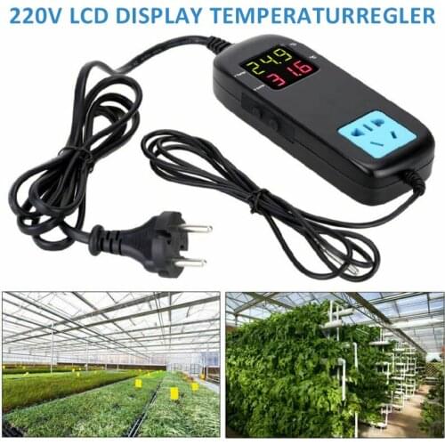 1Pc Durable Temperature Controller EU Plug LCD Digital Display Temperature Controller Intelligent Electronic Thermostat
