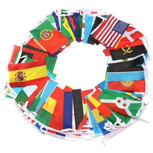 100 Countries String Flag International Bunting Pennant Banner Decoration