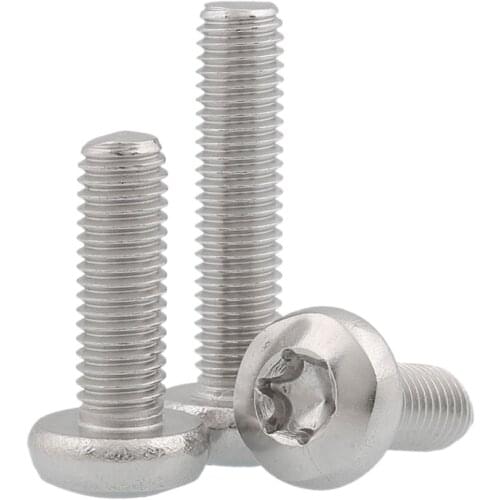 20pcs/lot M4 M5 M6 M8 Six Lobe Torx Pan Round Head Screw Bolts GB2672 A2 304 Stainless Steel
