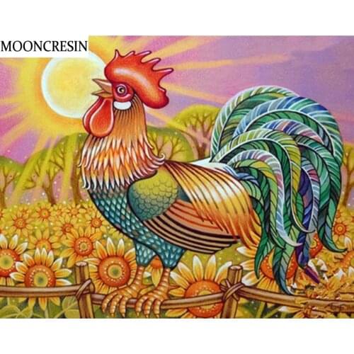 5D Diy Diamond Painting Full Square New Arrival Animal Cock Diamond Embroidery Cross Stitch Kit Crystal Mosaic Decoration Home