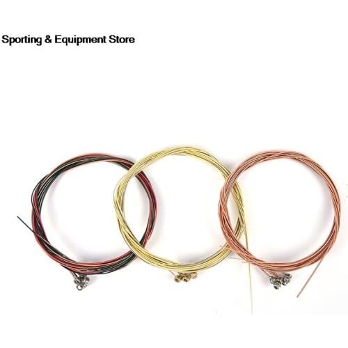 6Pcs/Set Acoustic Guitar Strings Rainbow Colorful Guitar Strings E-A For Acoustic Folk Guitar Classic Guitar Multi Color