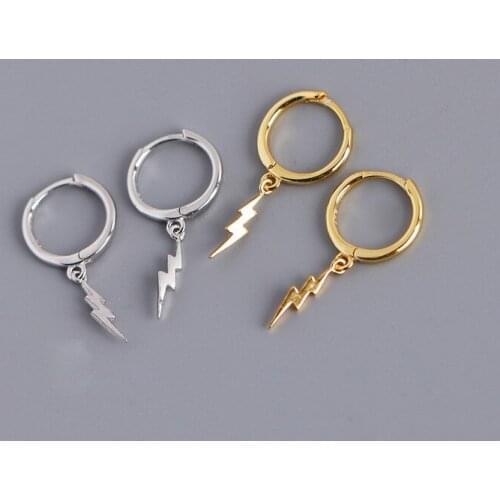 925 Sterling Silver Simple Fashion Tassel Lightning Stud Earrings Women Exquisite Student Girlfriend Jewelry Accessories eh148