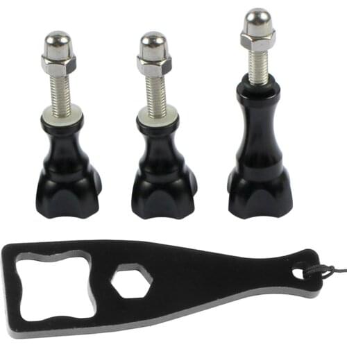 Aluminum Thumb Knob Stainless Bolt Nut Screws Kit with Wrench for GoPro Hero 9 8 7 5 Black for DJI Osmo Action Yi SjCam Camera