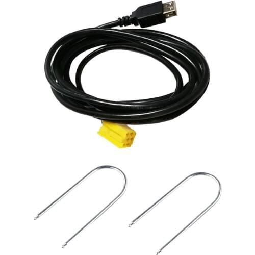Aux Mini ISO Adapter Cable and 2 Pieces Release Keys for Alfa Romeo Fiat Grande Punto