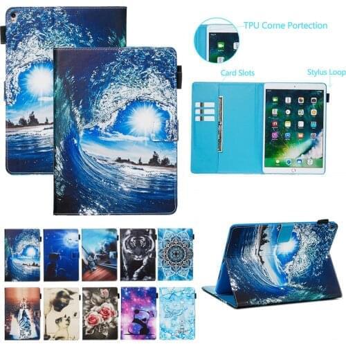 For Huawei MediaPad M5 Lite 10.8' Cover Fashion Painted Leather Smart Case for MediaPad M5 Lite 10.8 Inch Generation Coque Fanda