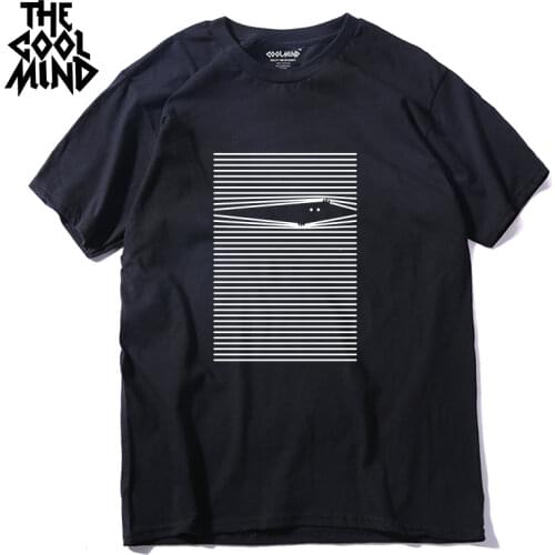 COOLMIND qi0403A 100% cotton cool funny men T shirt casual short sleeve summer loose tshirt male o-neck t-shirt tee shirts
