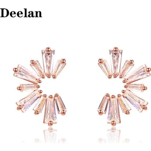 Женские золотые серьги DEELAN China At AliExpress