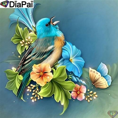 DiaPai 5D DIY Diamond Painting 100% Full Square/Round Drill "Animal bird flower" Diamond Embroidery Cross Stitch 3D Decor A22993