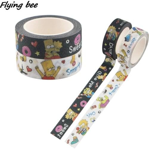 Flyingbee 15mmX5m Cartoon Donuts DIY Matte Tape Paper Office Stationery School Supply Hand Ledger Decoration Diary Tape X1086