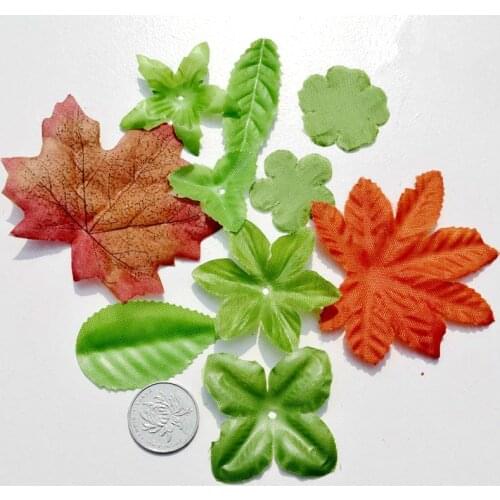 50pcs/lot Green Artificial Leaves Wedding Home Decoration Rose Leaves DIY Cut and Paste Craft False Flowers Artificial Plants